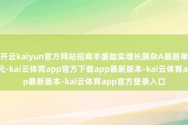 开云kaiyun官方网站招商丰盛踏实增长羼杂A最新单元净值为1.288元-kai云体育app官方下载app最新版本-kai云体育app官方登录入口