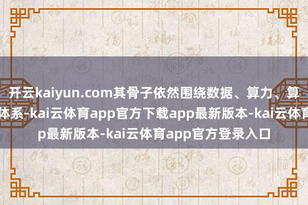 开云kaiyun.com其骨子依然围绕数据、算力、算法构建的当代应用体系-kai云体育app官方下载app最新版本-kai云体育app官方登录入口