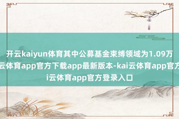 开云kaiyun体育其中公募基金束缚领域为1.09万亿元-kai云体育app官方下载app最新版本-kai云体育app官方登录入口