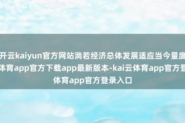 开云kaiyun官方网站淌若经济总体发展适应当今量度-kai云体育app官方下载app最新版本-kai云体育app官方登录入口
