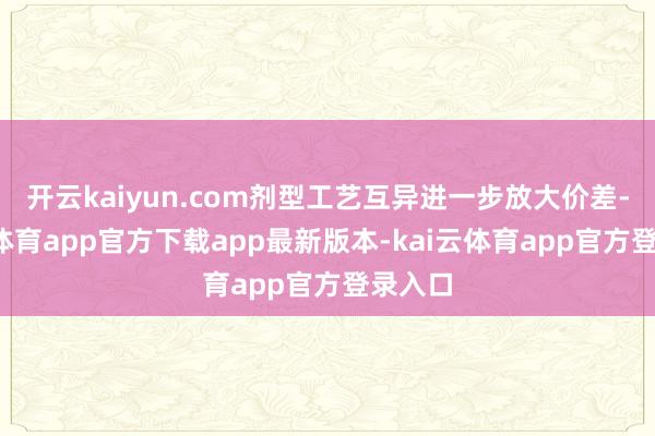 开云kaiyun.com剂型工艺互异进一步放大价差-kai云体育app官方下载app最新版本-kai云体育app官方登录入口
