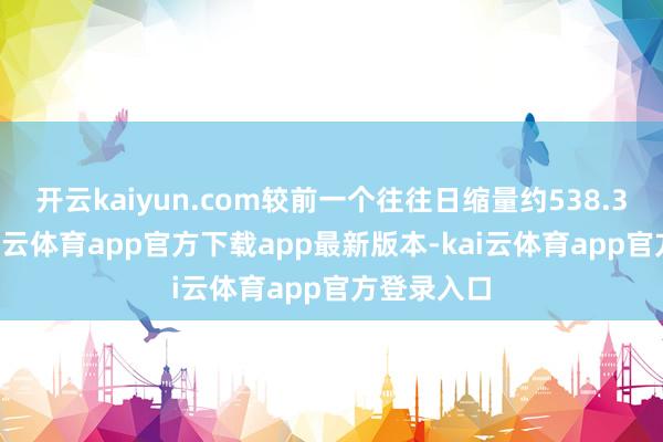 开云kaiyun.com较前一个往往日缩量约538.35亿元-kai云体育app官方下载app最新版本-kai云体育app官方登录入口